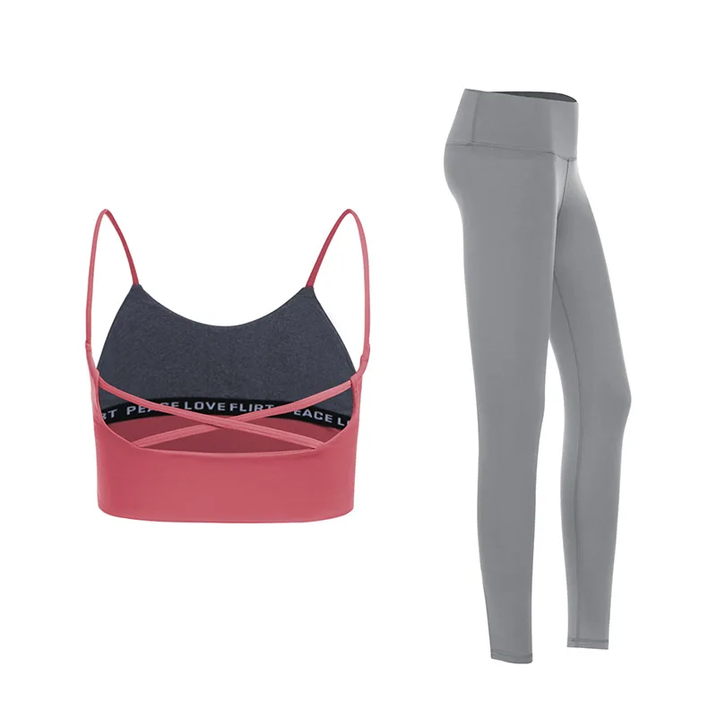

New Yoga Clothing Set Women's Sports Shockproof Seamless Underpants Running Beauty Back Bra
