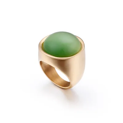 light green Многоцветное кольцо с опалом и камнем, женские вечерние кольца из нержавеющей стали, антиаллергенные кольца, женские кольца, опт, подарок другу - Цвет основного камня: light green