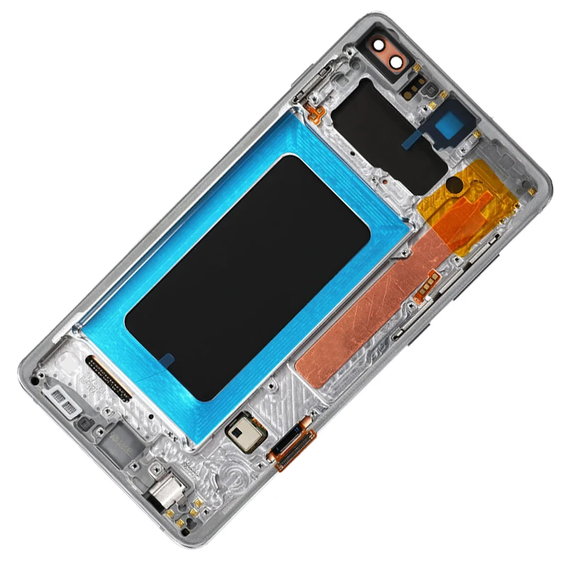 Оригинальный маленький точечный ЖК дисплей для Samsung Galaxy S10 Plus с рамкой SM G975F экран