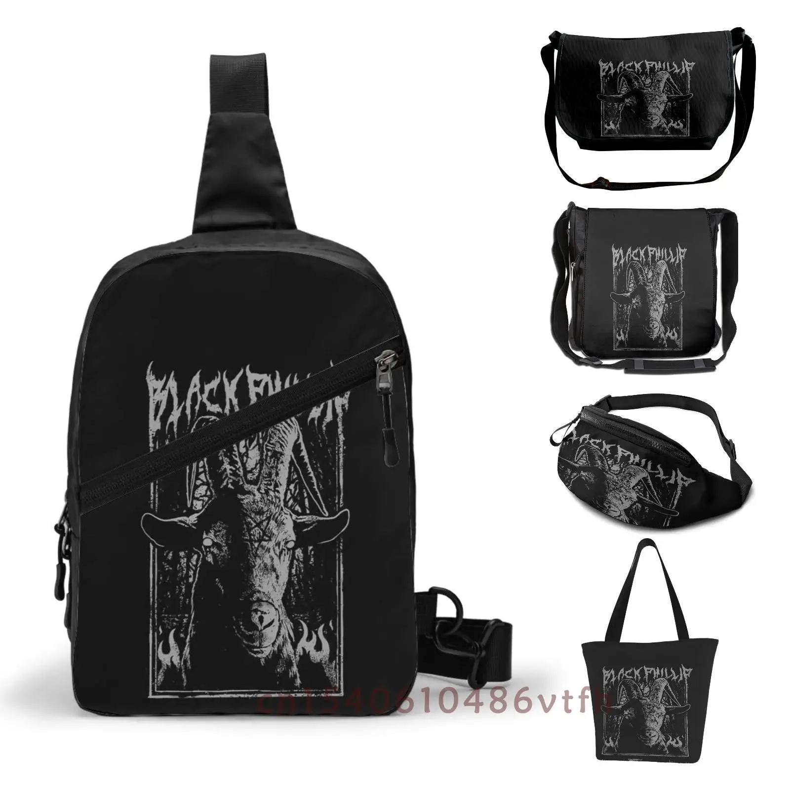 Функциональная нагрудная сумка для мужчин и женщин уличная черная металлическая