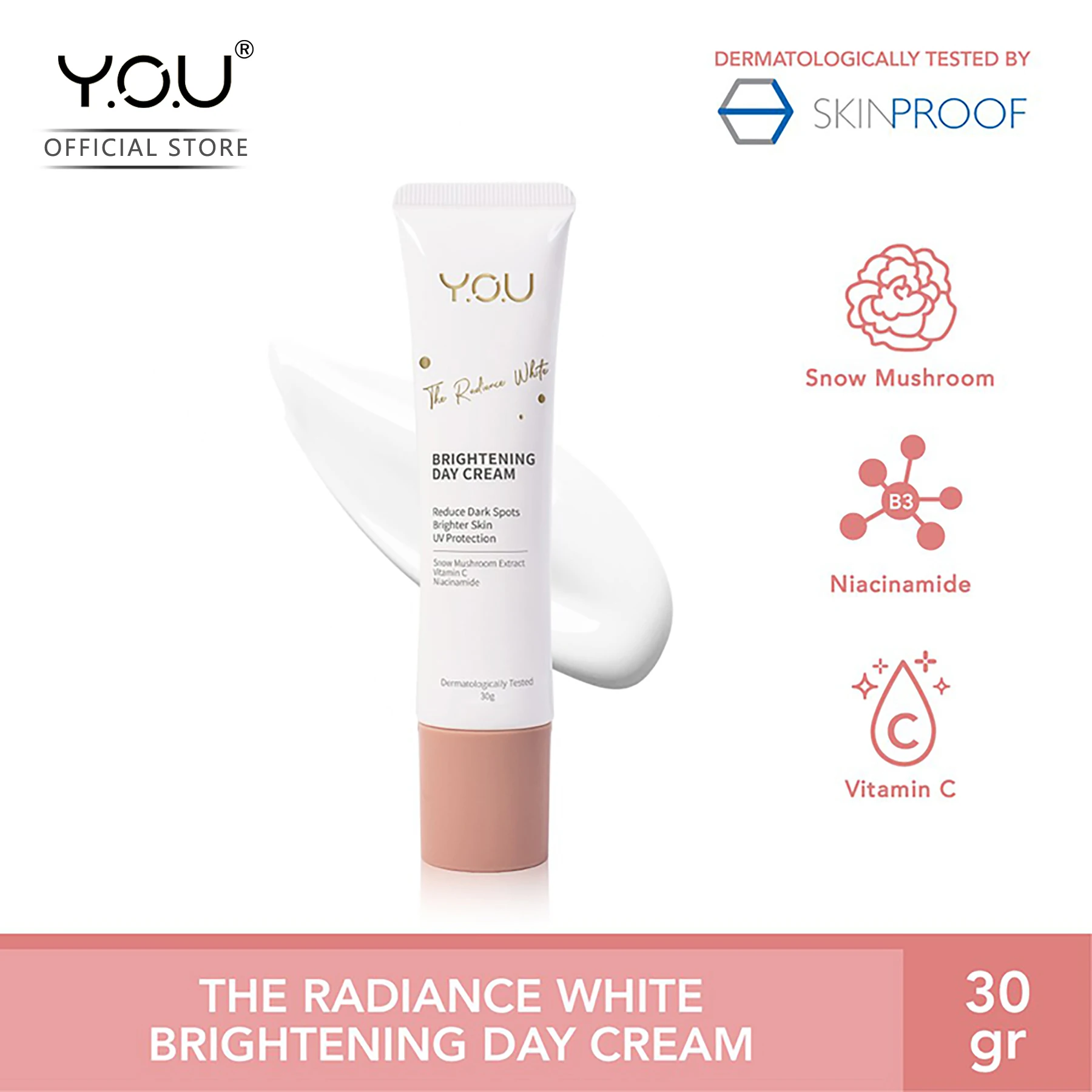 

YOU The Radiance White Brightening Advanced Day Cream SPF 35 PA+++ Whitening Cream for Dark Skin Face Cream Moisturizing Cream