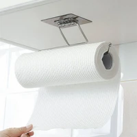 self adhesive towel holder rack kitchen under cabinet towel cup paper hanger rack organizer bathroom towel bar shelf roll holder