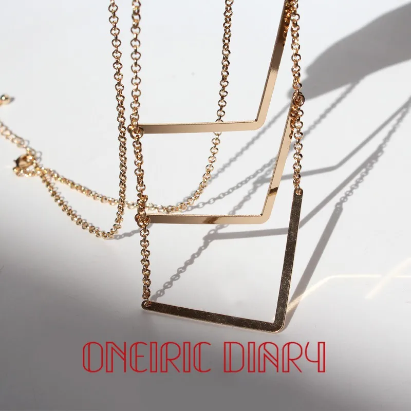 Ожерелье ONEIRIC с геометрическим рисунком для женщин массивное модное Ювелирное
