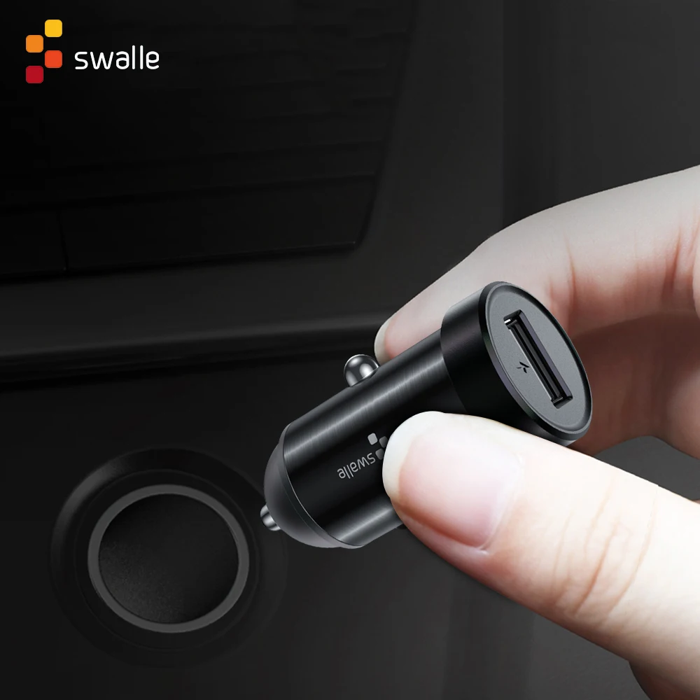 Автомобильное зарядное устройство Swalle с USB портом адаптер питания 12 24 В быстрая