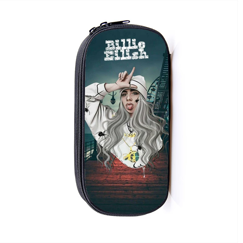 8 Billie Eilish Карандаш Чехол для девочки-подростка, косметическая сумка, школьные принадлежности канцелярские товары сумка для хранения Billie Eilish в стиле "хип-хоп" для макияжа сумка - Цвет: 8