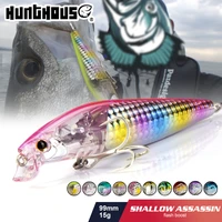 hunthouse fishing hard minnow lure jerkbait 90mm15g floating exsence shallow flash wobblers saltwater tungsten for seabass