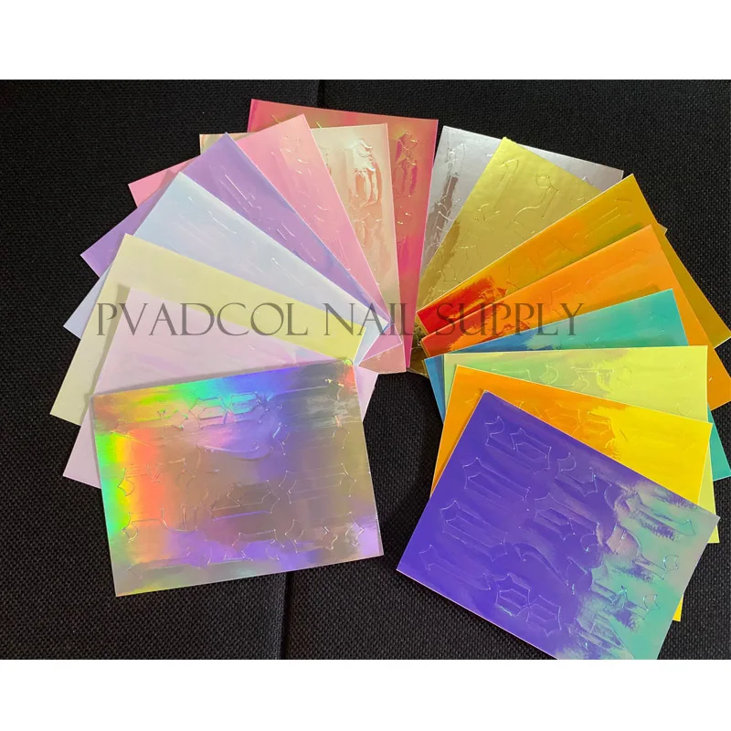 Бабочка ногтей крылья голографическая 3D наклейки для переводная картинка