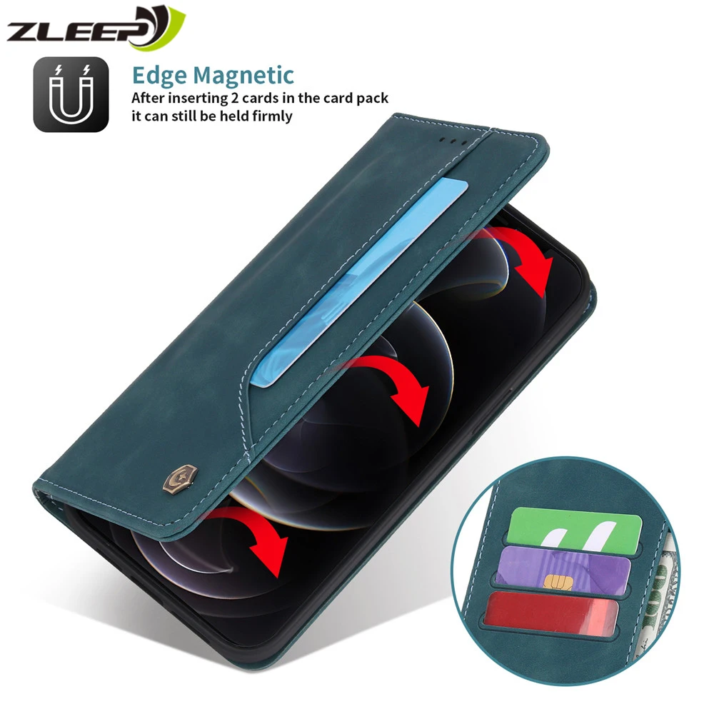 Роскошный Магнитный Флип-кошелек кожаный чехол для iPhone SE 2020 12 13 Mini 11 Pro XR XS Max 8 7 6 6s