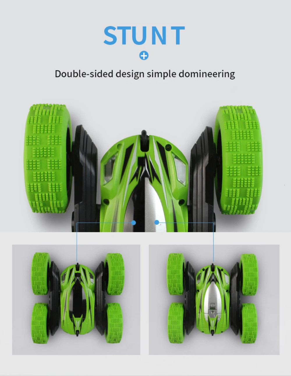 2,4 ГГц радиоуправляемые машины трюк Радиоуправляемый автомобиль высокоскоростной мигающий 3D флип-ролл зеленый и синий электрический гоночный двойной S игрушки Рождественский подарок