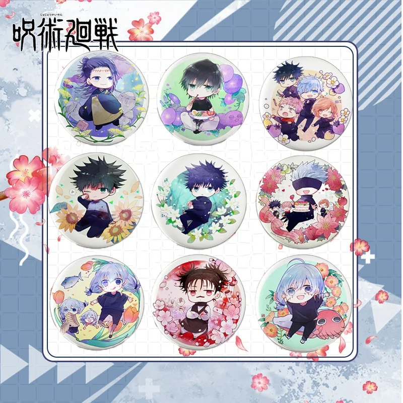 

10 Styles Anime Two-dimensional Jujutsu Kaisen Flower Language Commemorative Badge