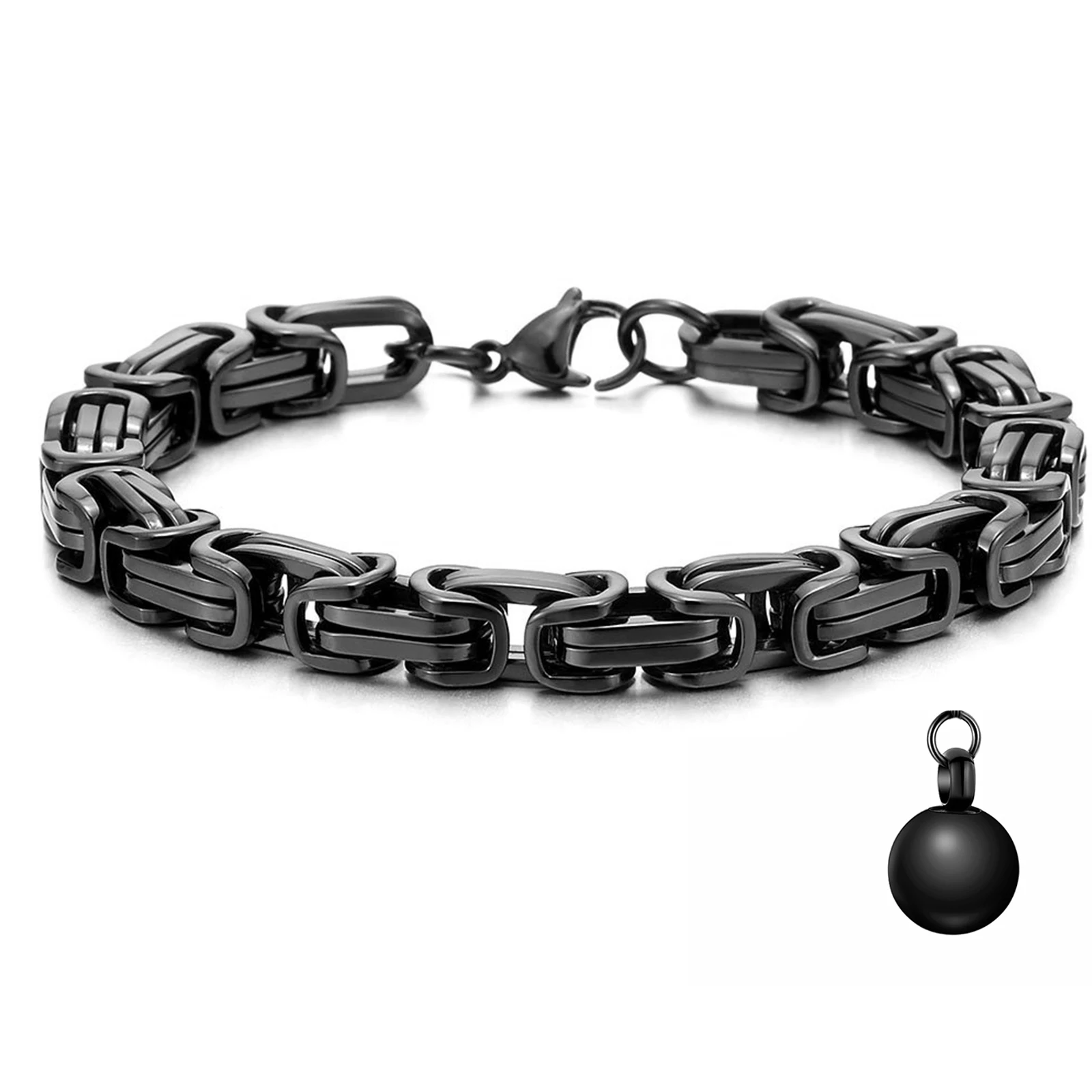 

Cremation Jewelry Urn Bracelet for Ashes Stainless Steel Chain Link Ashes Bracelets for Men's Mechanic Byzantine Chain Bracelet