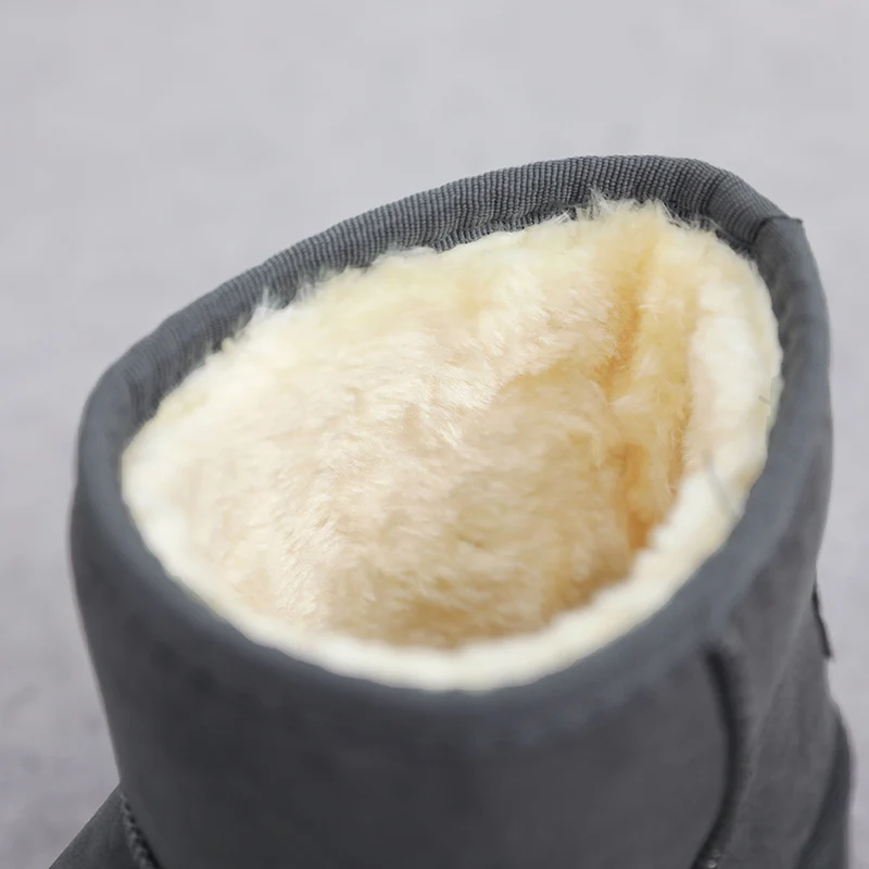 Rimocy/Зимние теплые плюшевые ботинки Женская однотонная обувь без застежки Цвет