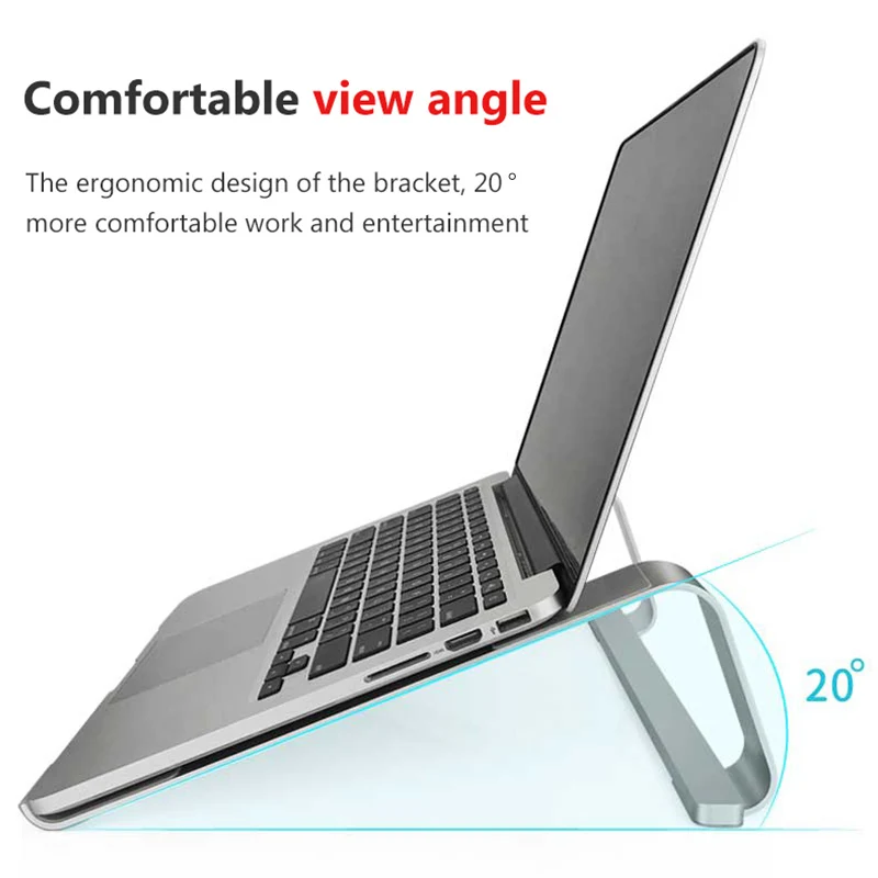 Подставка для ноутбука переносной Регулируемый угол наклона алюминиевый сплав