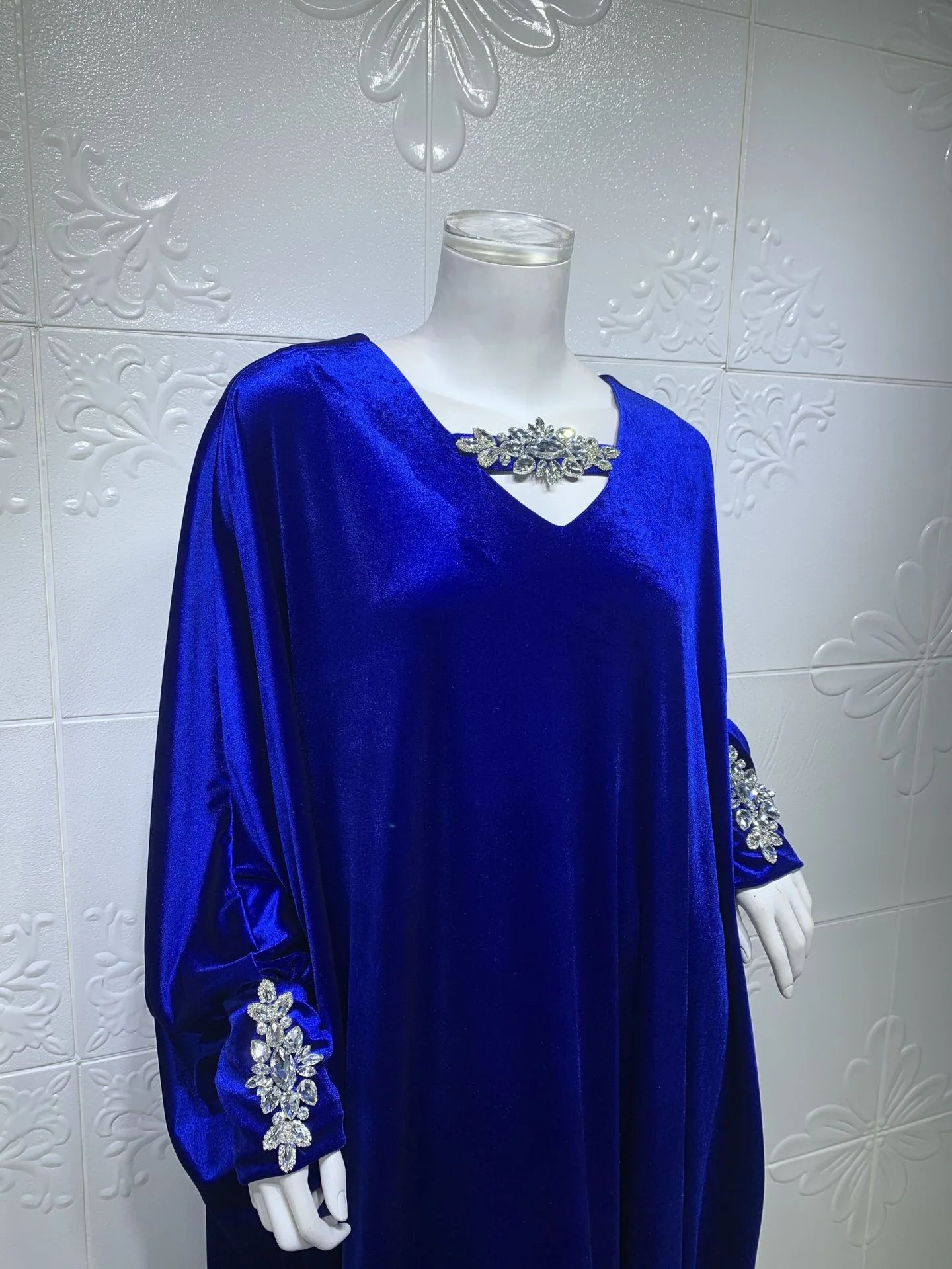 2021 New New Muslim Islamic Fashion Ladies Abaya Middle East Batwing Sleeve Kaftan BouBou robes africaine For Women