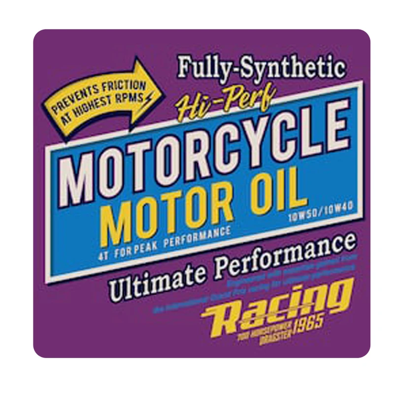 

Полностью синтетическая наклейка для мотогонок hi-пер 1965