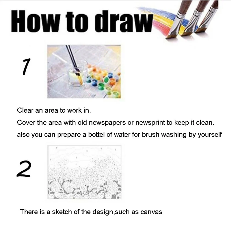 Масляная краска DIY Краска по номерам для взрослых детей начинающих рисование на