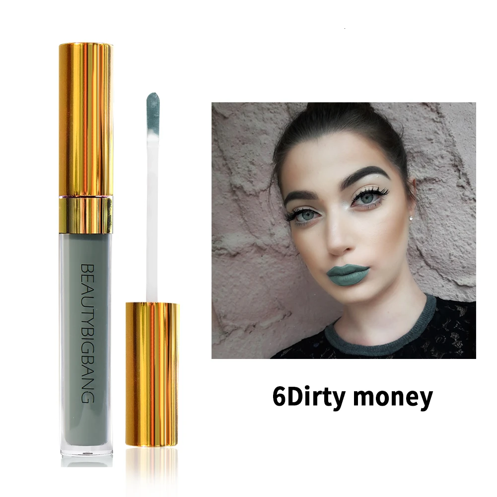 6C Beautybigbang жидкая губная помада, макияж, сексуальные цвета, красный, черный, розовый цвет, матовая губная помада, водостойкая, стойкий блеск для губ, набор для губ - Цвет: 6C
