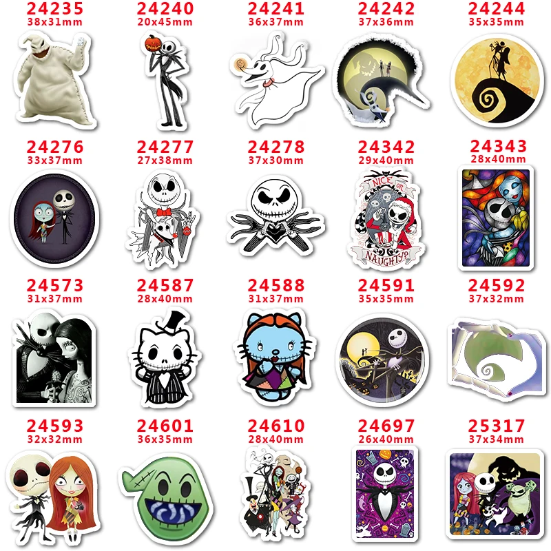 

DIY Craft Supplies Sewing Accessories Cartoon Christmas Nightmare Printed Planar Resins Mold 10 Pieces. PR-24235