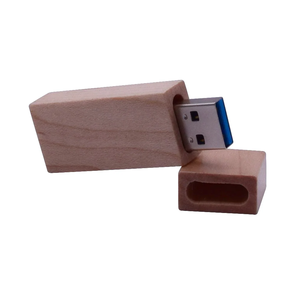 Maple USB 3.0 Высокоскоростная деревянная USB флешка флеш-накопитель 64 ГБ 32 ГБ 16 ГБ USB 3,0 с коробкой ручка-накопитель Пользовательский логотип Cle USB(более 10 шт. бесплатный логотип - Цвет: Maple USB 3.0