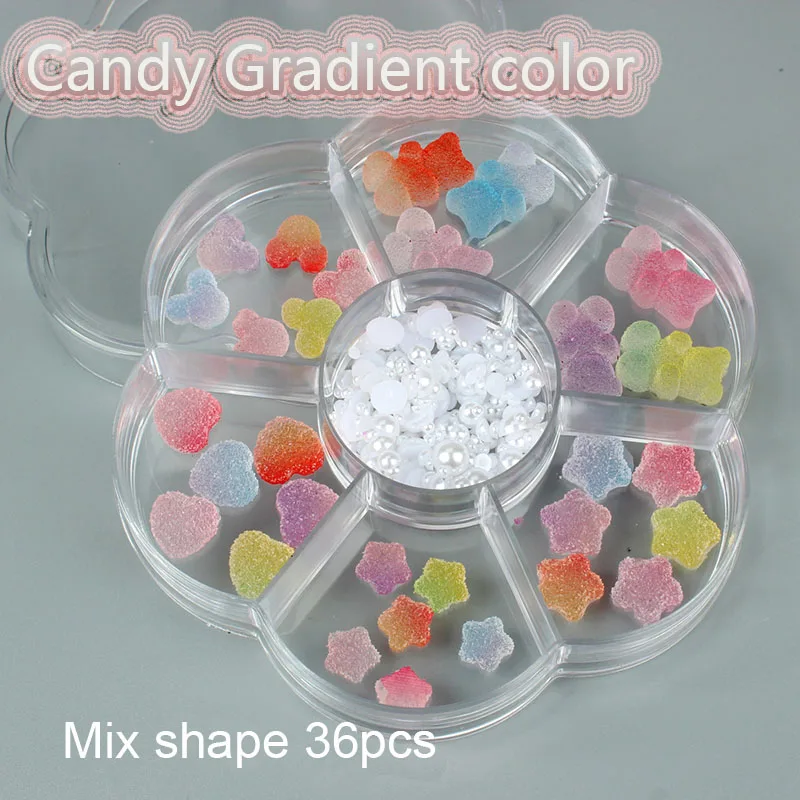 

New pack Mix Colors Shape Artificial Soft Candy Gradient color Apply to Nail Art Decorations Rhinestone And DIY Craft Accessorie