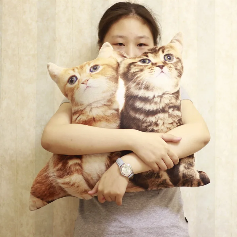 Мягкая подушка для животных забавные подушки коты принтом в виде
