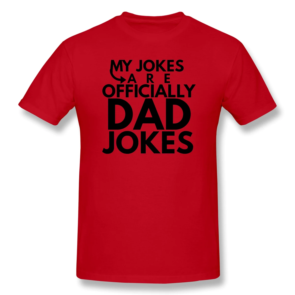 

My Jokes Are Officially Dad Jokes Funny Saying Funny Vintage Men's Basic Short Sleeve T-Shirt Papa Jokes Tees Tops European Size