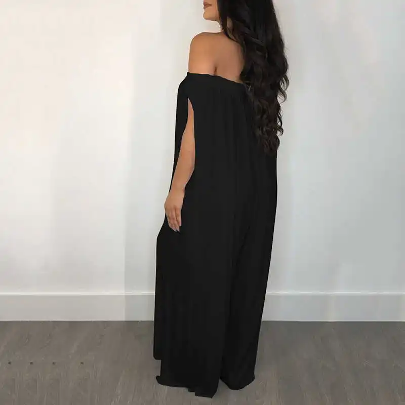 CHICEVER сексуальный комбинезон с открытыми плечами для женщин вырезом лодочкой