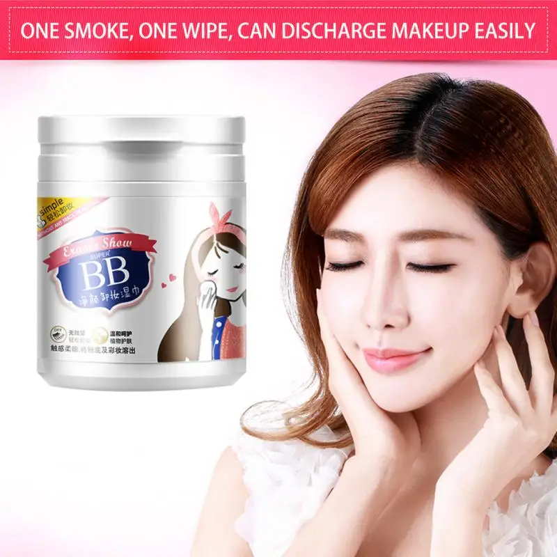 100 листов средство для снятия макияжа с влажные салфетки лица и глаз глубокое