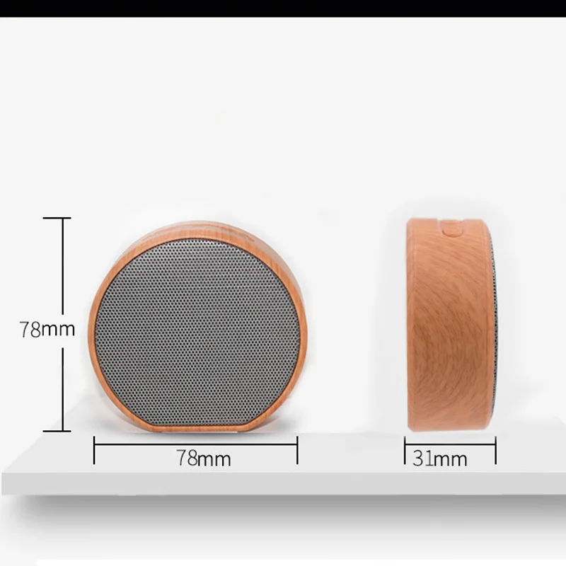 Деревянный Мини стерео Bluetooth динамик поддерживает TF Мультфильм с мобильной