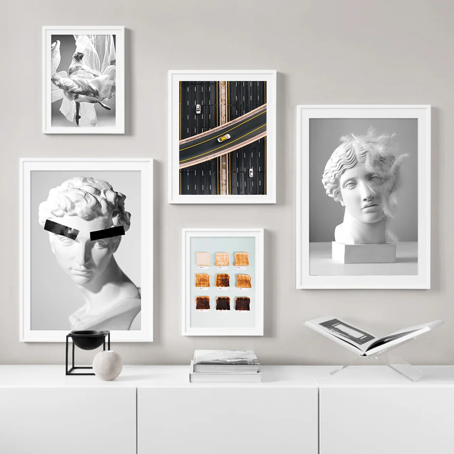 Современная Скульптура голова статуя потрясающая Картина на холсте абстрактная