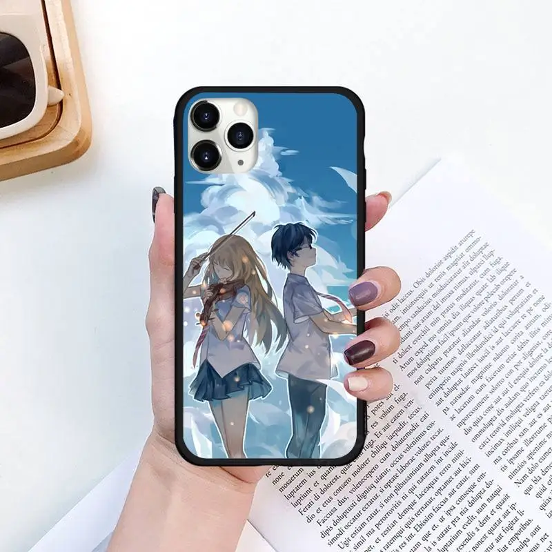 

Your lie in April Japan anime Phone Case for iPhone 11 12 pro XS MAX 8 7 6 6S Plus X 5S SE 2020 XR funda coque