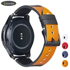 Ремешок кожаный для Samsung Galaxy Watch 346 мм42 ммactive 2 Gear S3 FrontierS2, спортивный браслет для Huawei watch GT22e, 2022 мм