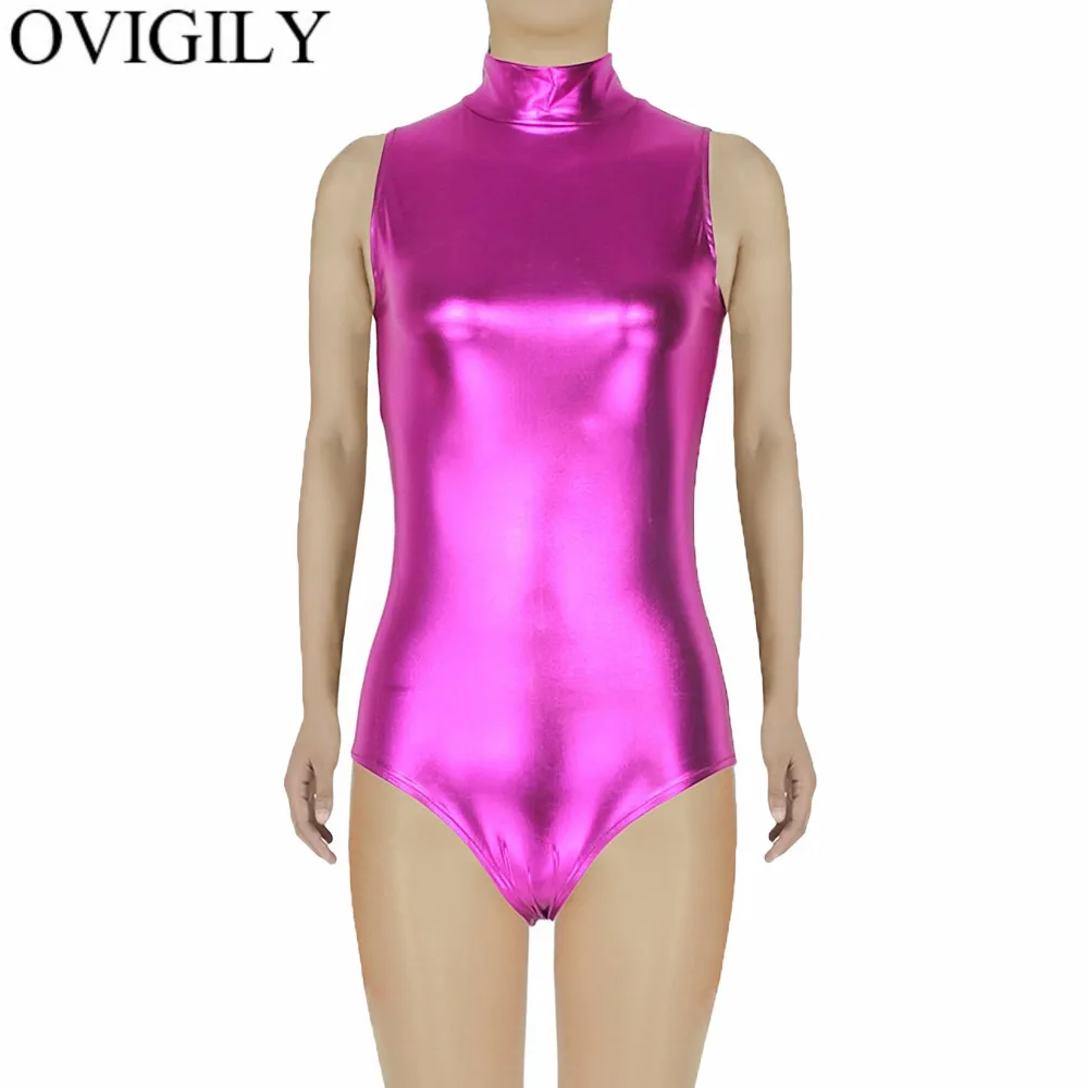 OVIGILY для взрослых Небесно-Голубой Высокий трико с длинным рукавом женщин