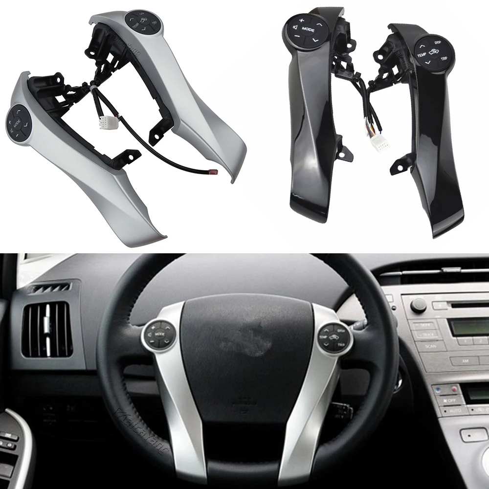 Interruptor de botón para volante, controlador de crucero de teléfono, accesorios de coche 8424447100B0 para Toyota Prius / Prius C / Aqua