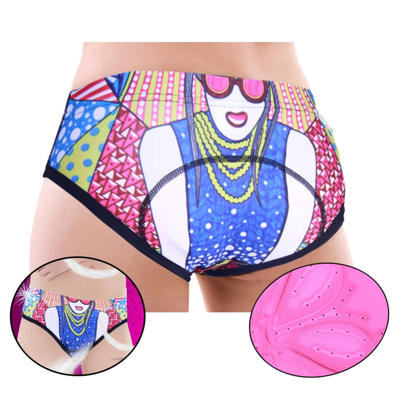 Женские велосипедные шорты с уникальным рисунком гелевое нижнее белье для