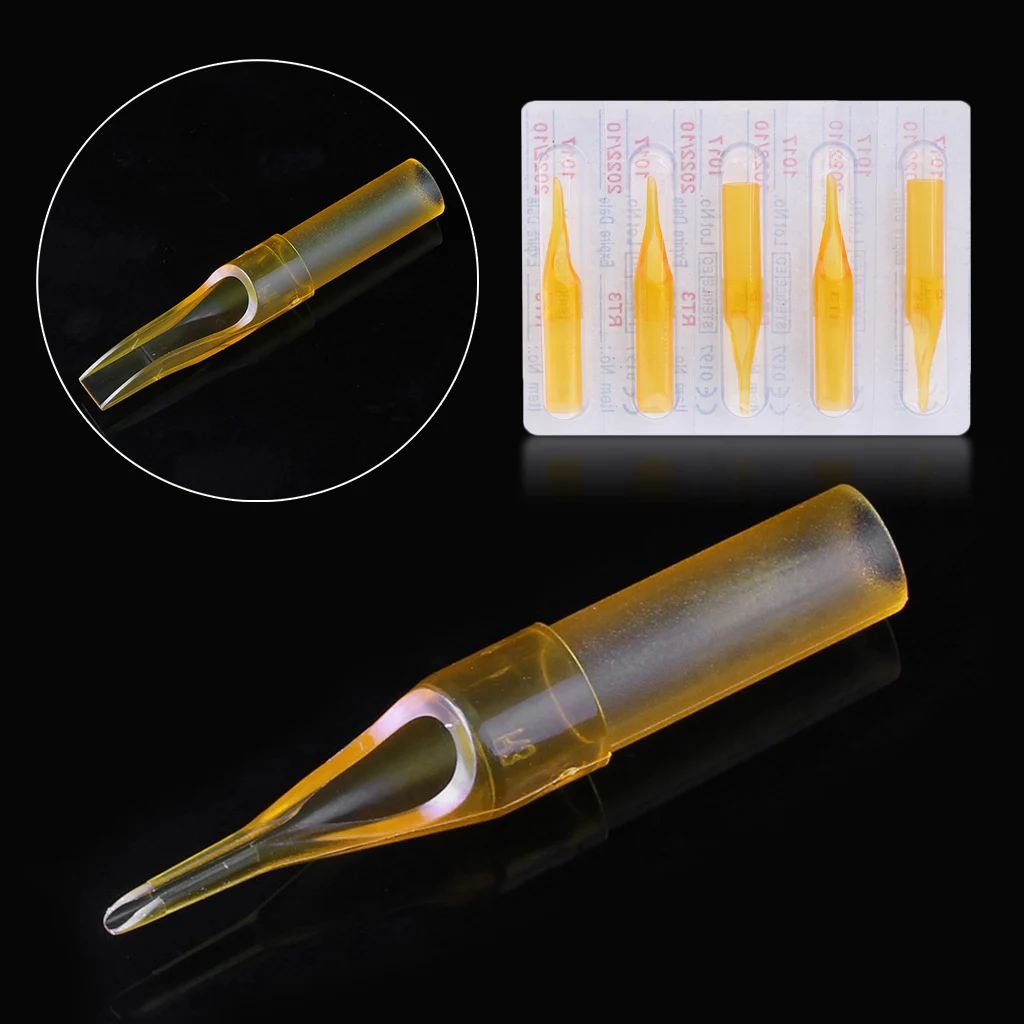 50 шт пластиковые одноразовые насадки для тату круглые плоские алмазные накладки