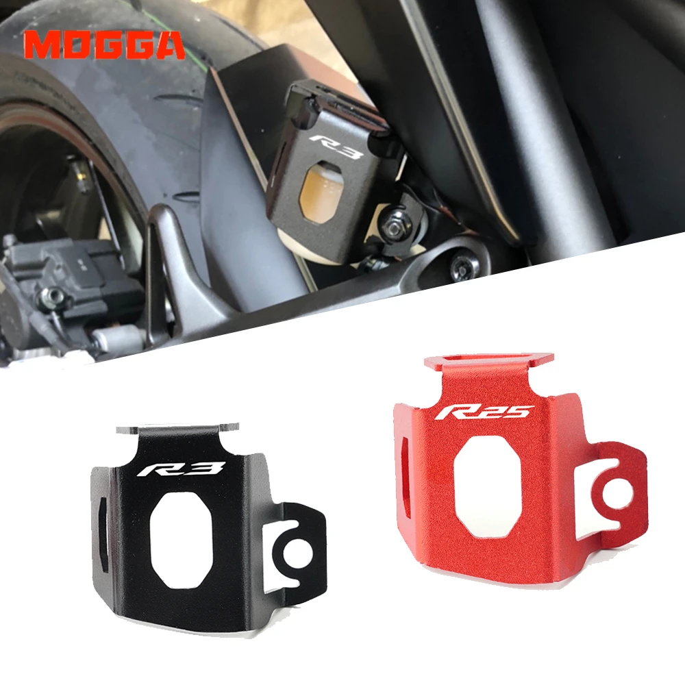 

Motorcycle CNC Accessories For Yamaha R3 YZF-R3 YZFR3 R25 YZF-R25 2015 -2021 Rear Brake Fluid Reservoir Guard Cover Protector