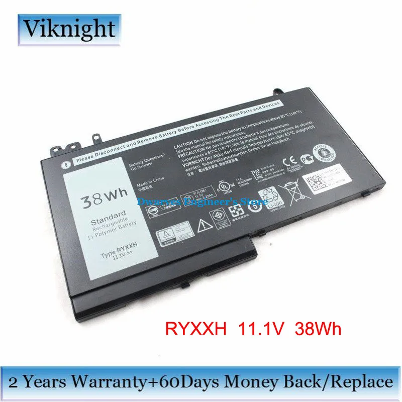 Подлинная RYXXH батарея 11 1 В 38Wh для Dell Latitude E5550 E5450 12 5000 0VY9ND 9P4D2 R5MD0 VY9ND Аккумулятор