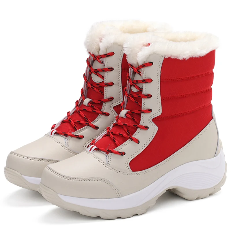 

Boots Women Snow Soft Women Shoes Waterproof Women's Boots Keep Warm Ladies Shoes Plush Fur Botas Mujer Winter Shoes Women