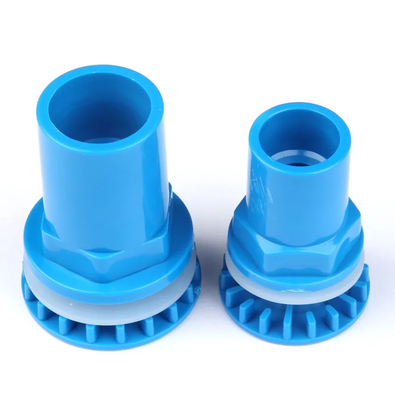 

1pc 20 25mm PVC Strong Drainage Connectors Flat Bottom Aquarium Fish Tank Adapter Pipe Joints Water Tank Drain Connector