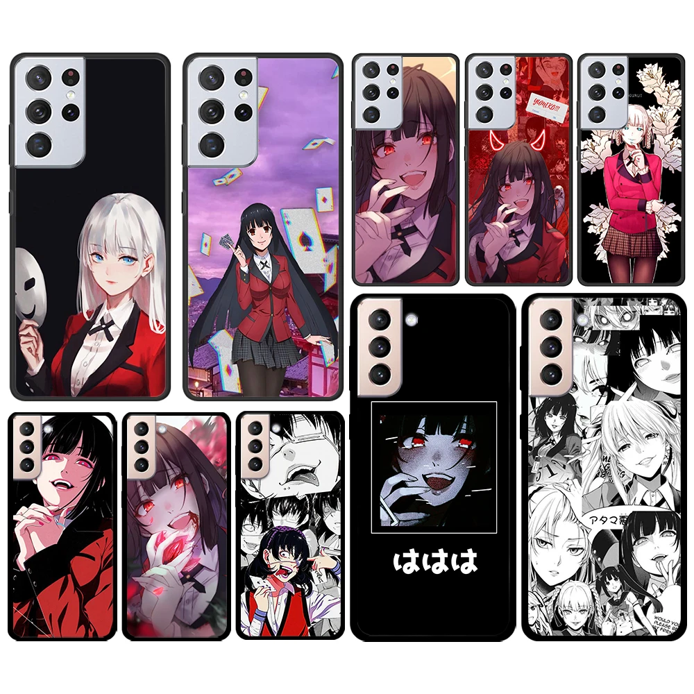 

Anime kakegurui yumeko for Samsung Galaxy S21 S20 FE Ultra Plus S10 S9 S8 S7 S6 Edge 5G Silicone Black Soft Phone Case