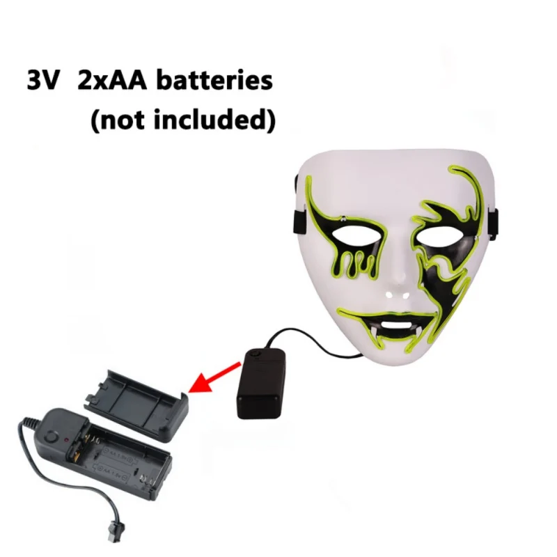 High Quality New LED Halloween Party Decorative Mask Club Bar Flashing Bloody Grimace Horror Haunted Masquerade Props | Дом и сад