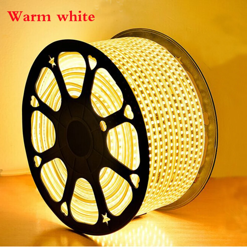 220 В СВЕТОДИОДНАЯ лента SMD 2835 120led/M 1 м 2 3 5 10 100 водонепроницаемый гибкий ленточный