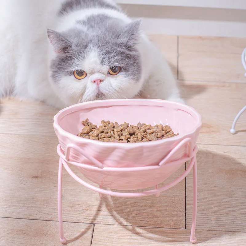 Керамическая собачья миска для кошек с подставкой наклонным наклоном Защита