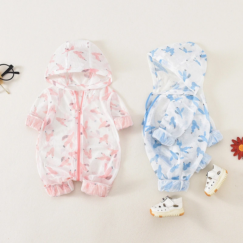 Хлопковый комбинезон с длинными рукавами и принтом кактуса для новорожденных