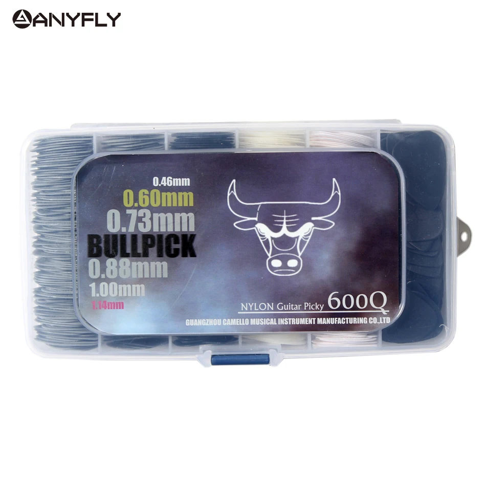 600 шт./компл. Ассорти толщины USA Bull Rock on нейлоновые медиаторы для гитары Оптовая