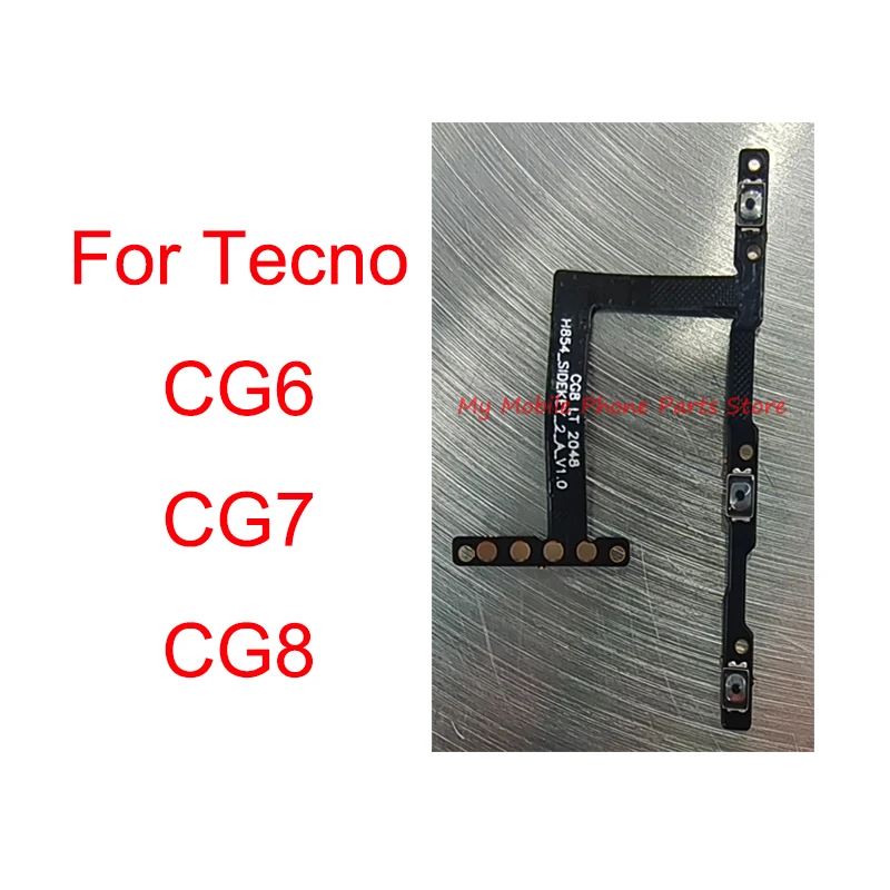 

10PCS Power And Volume Flex Cable For Tecno Camon 17 Pro 17P CG6 CG7 CG8 Volume Power ON OFF Switch Side Button For Tecno CG8