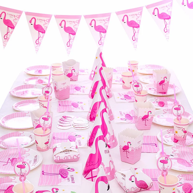 Принадлежности для тематической вечеринки с фламинго сделай сам украшения дня