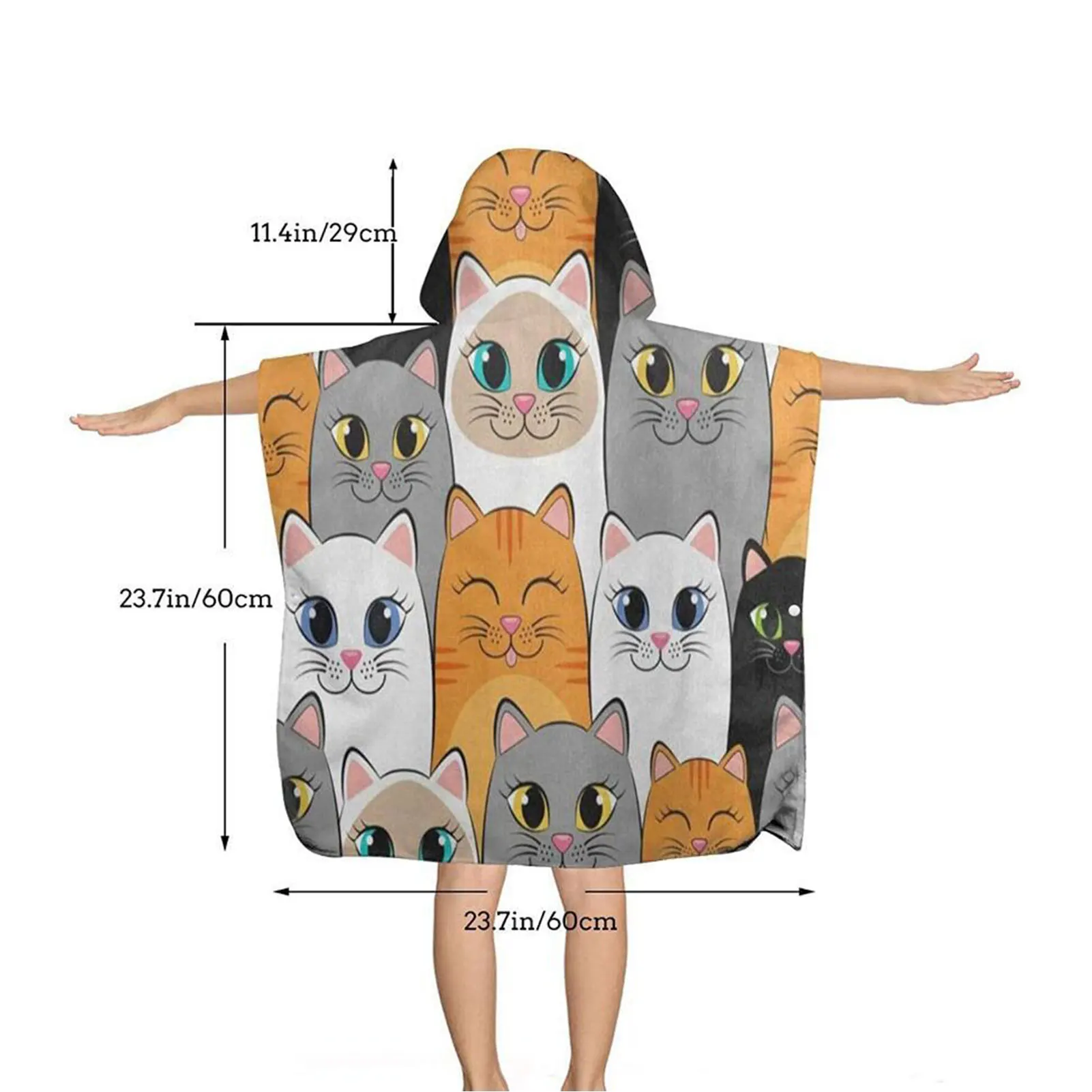

Toddler Kids Hooded Beach Bath Towel Cartoon Soft Swim Pool Coverup Poncho Cape For Boys Kids Children 1-7 Years Old Bath Robe
