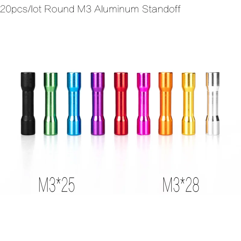 

20 шт./лот круглый M3 алюминиевый противостояние M M3 * 30 M3 * 35 30 мм 35 мм сплав прокладка шпилька застежка для FPV гоночного дрона рама